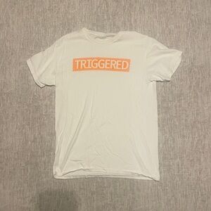 Funny Triggered T-Shirt (White)